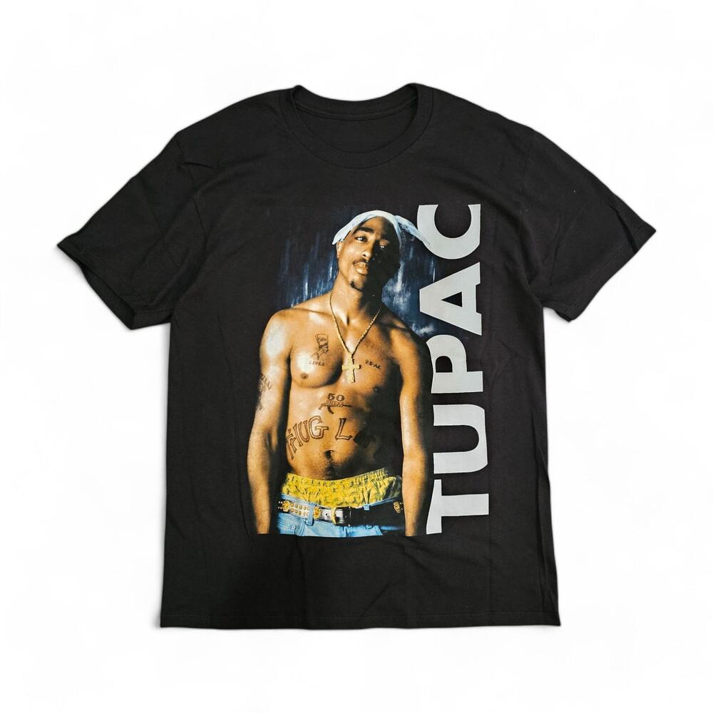 Tupac Shakur T-Shirt – Black – Size Medium – Heavy Cotton – Reproduction